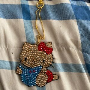Handmade Hello Kitty Rhinestone Keychain